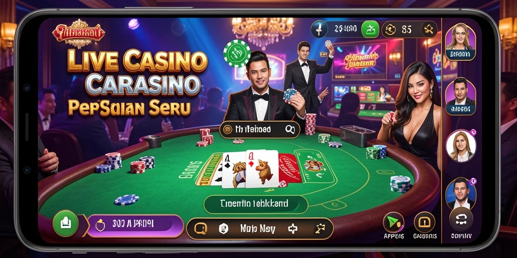 Tampilan gameplay seru dengan dealer langsung dalam API66.
