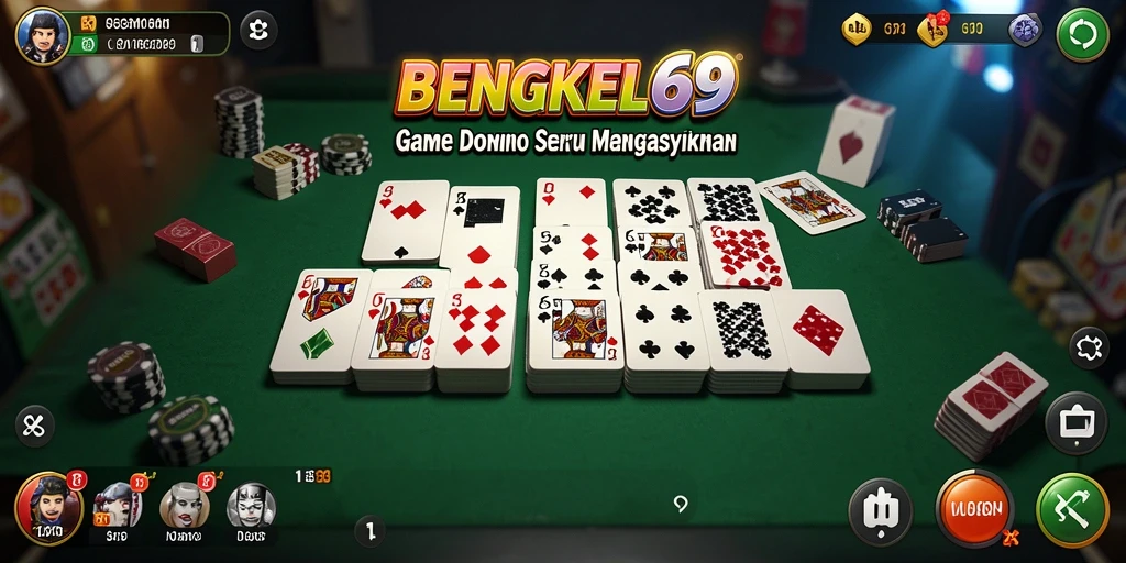 Tampilan gameplay seru di BENGKEL69 dengan berbagai mode permainan Domino.