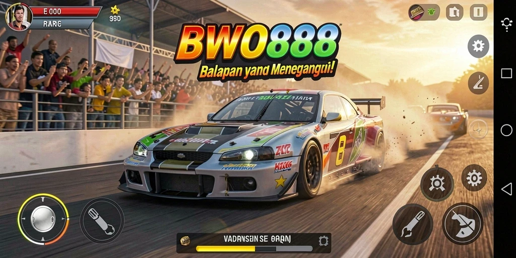 Tampilan menyerupai balapan seru dalam BWO888 dengan grafis tinggi.