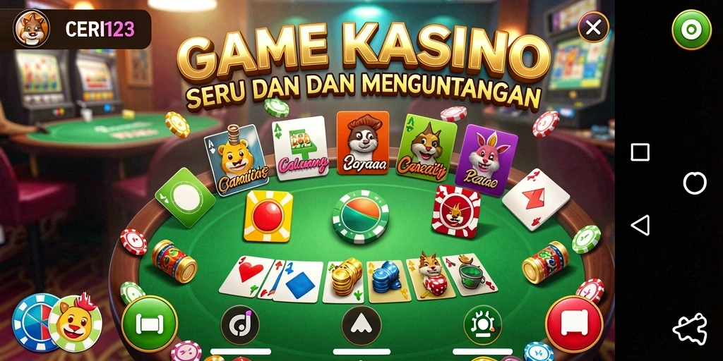 Screenshot gameplay CERI123 yang menunjukkan keseruan permainan Kasino.