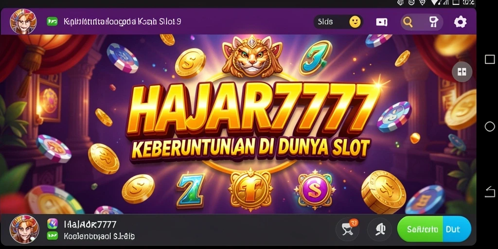 Tampilan menarik dari gameplay Slot HAJAR777 saat berputar.