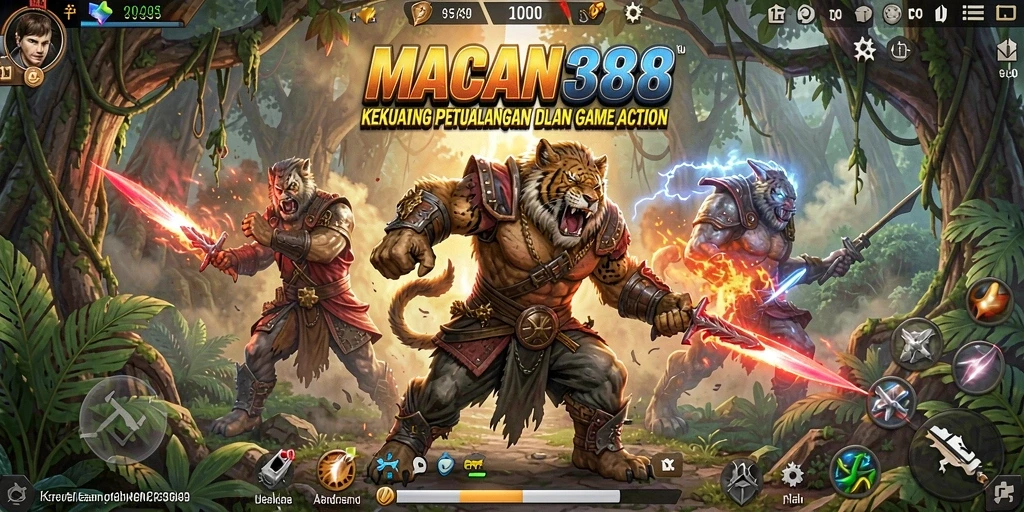 Tangkapan layar utama gameplay MACAN388 menampilkan aksi mendebarkan dan visual yang memukau.