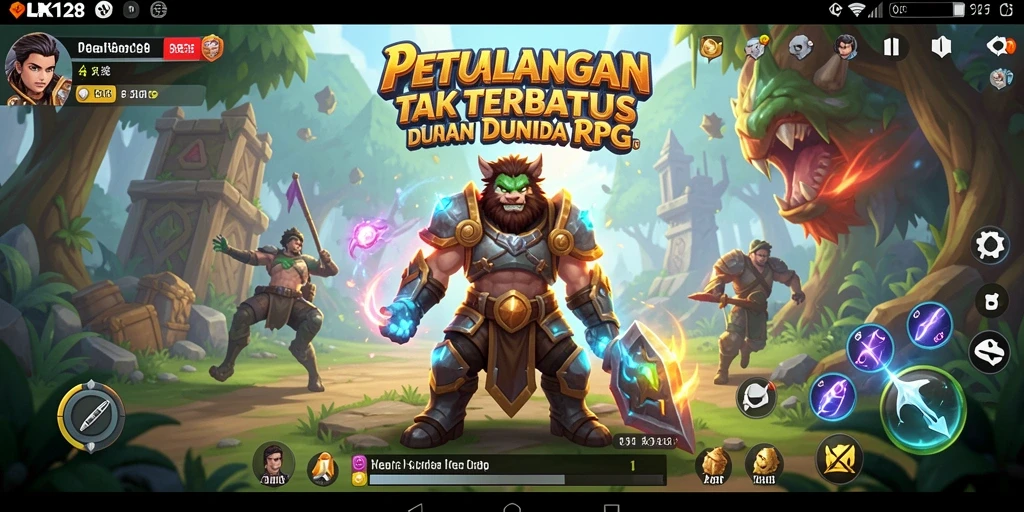 Tangkapan layar gameplay yang menampilkan aksi RPG epik.