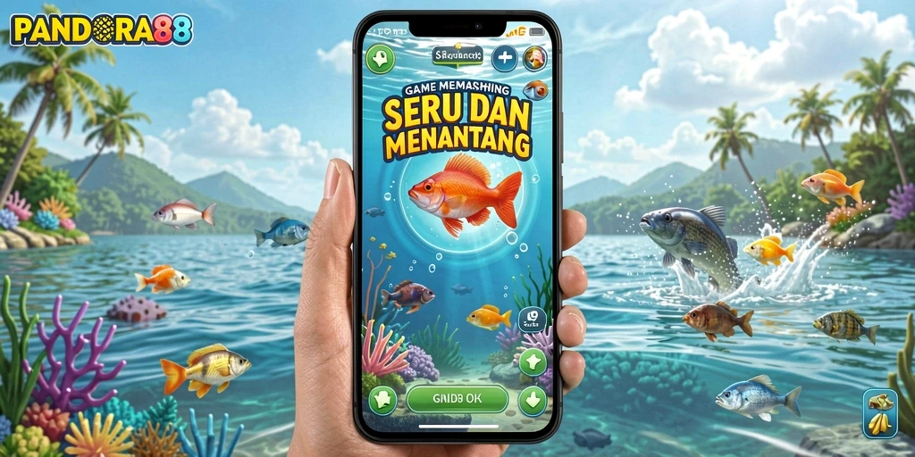 Screenshot PANDORA88 menampilkan gameplay memancing yang seru dan menarik.