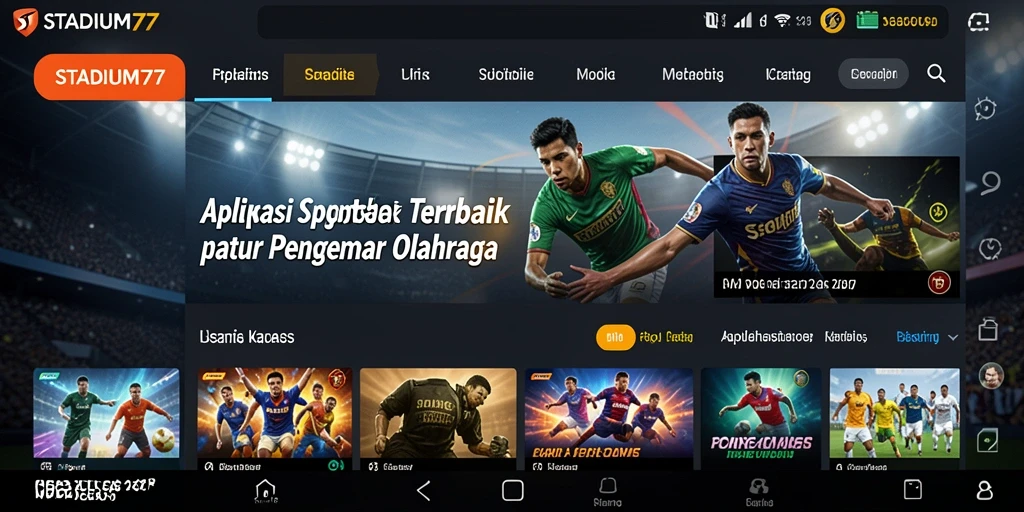 Tampilan gameplay Sportsbook yang menarik di STADIUM77.