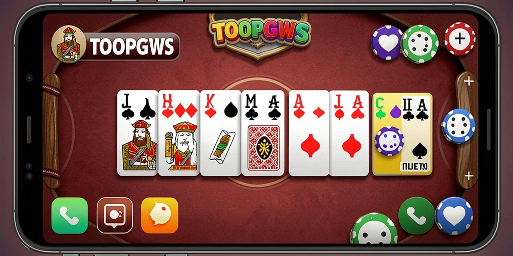 Tampilan gameplay seru TOOPGWS saat bermain Domino.